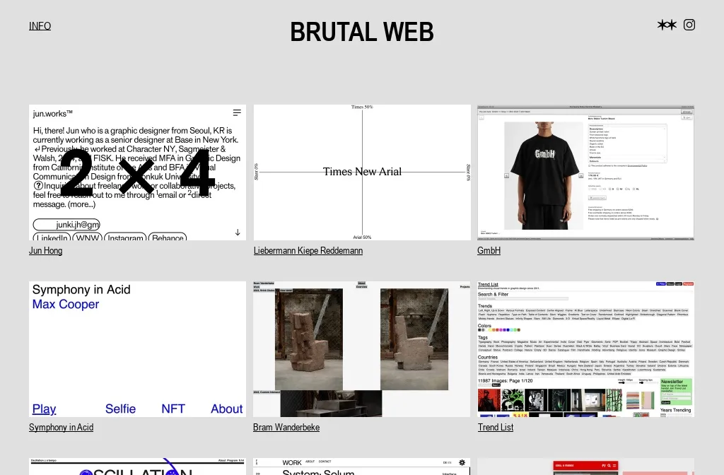 Brutal Web website preview