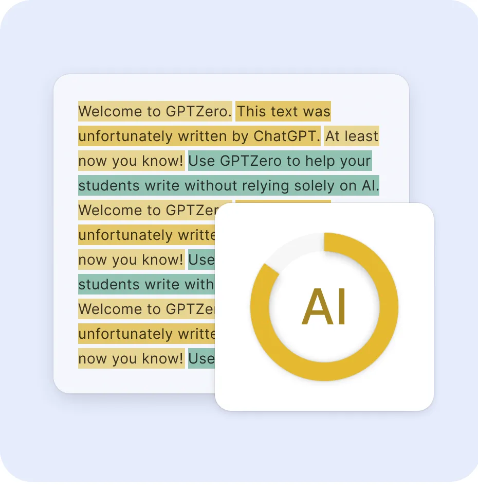GPTZero AI Detector — AI Checker for ChatGPT & Gemini website preview