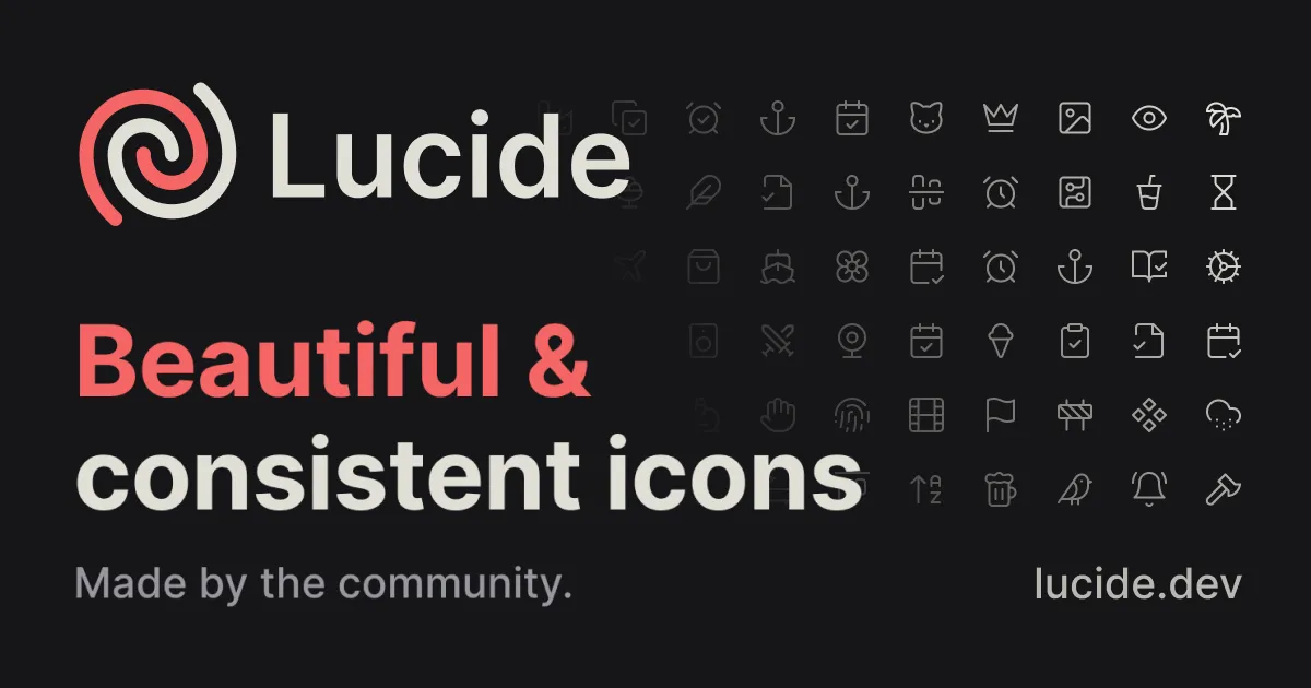 Lucide.dev website preview