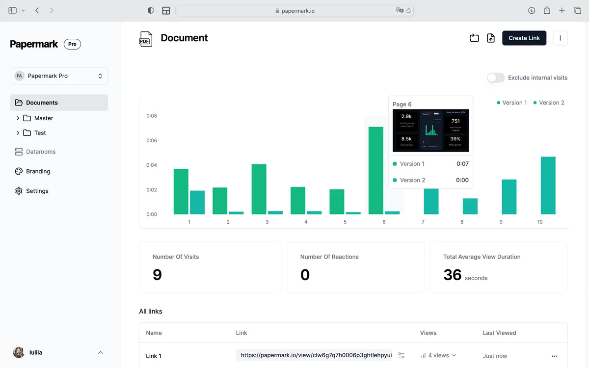 Papermark website preview
