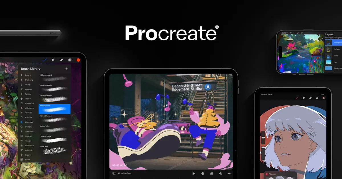 Procreate website preview