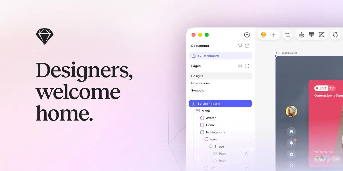 Sketch website preview