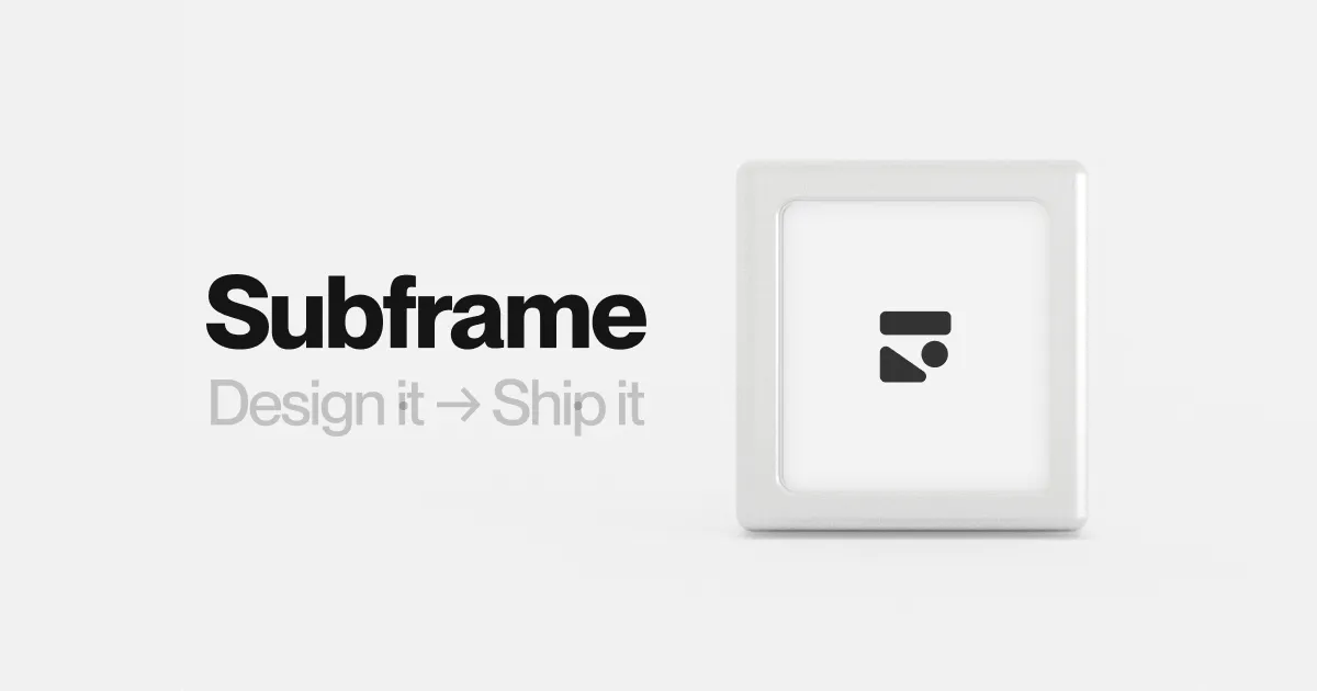 Subframe website preview
