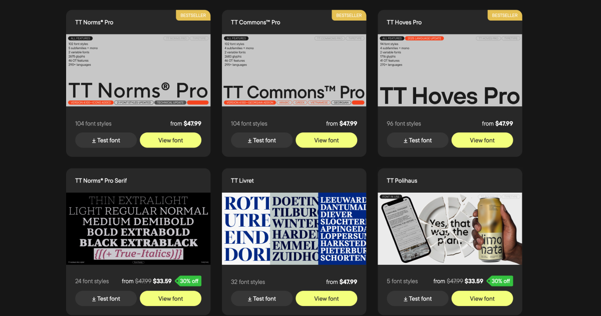 Typetype.org website preview
