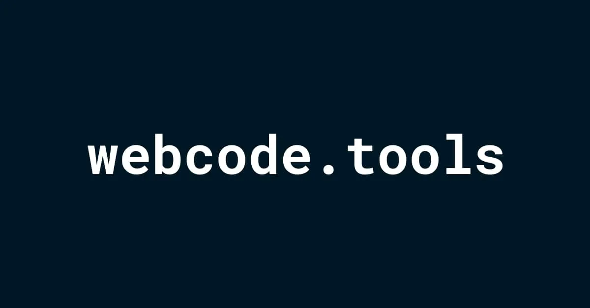 Web Code Tools website preview