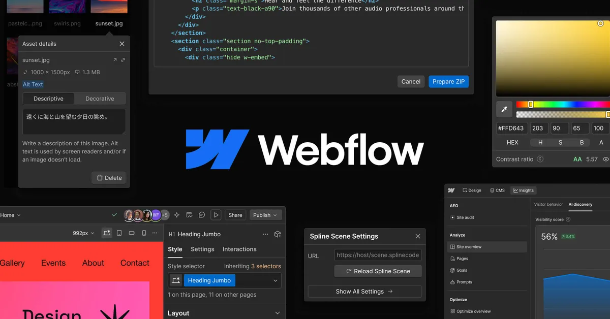 Webflow website preview